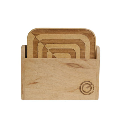 Geometric Coasters with Holder | Set of 6