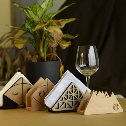 Ecoist Wooden Napkin Holder | Tissue Holder | Available in Unique Designs